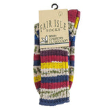 Ladies Delightful Tri Color Pattern Designer Irish Wool Country Socks Designer Socks - Tophatter Daily Deals