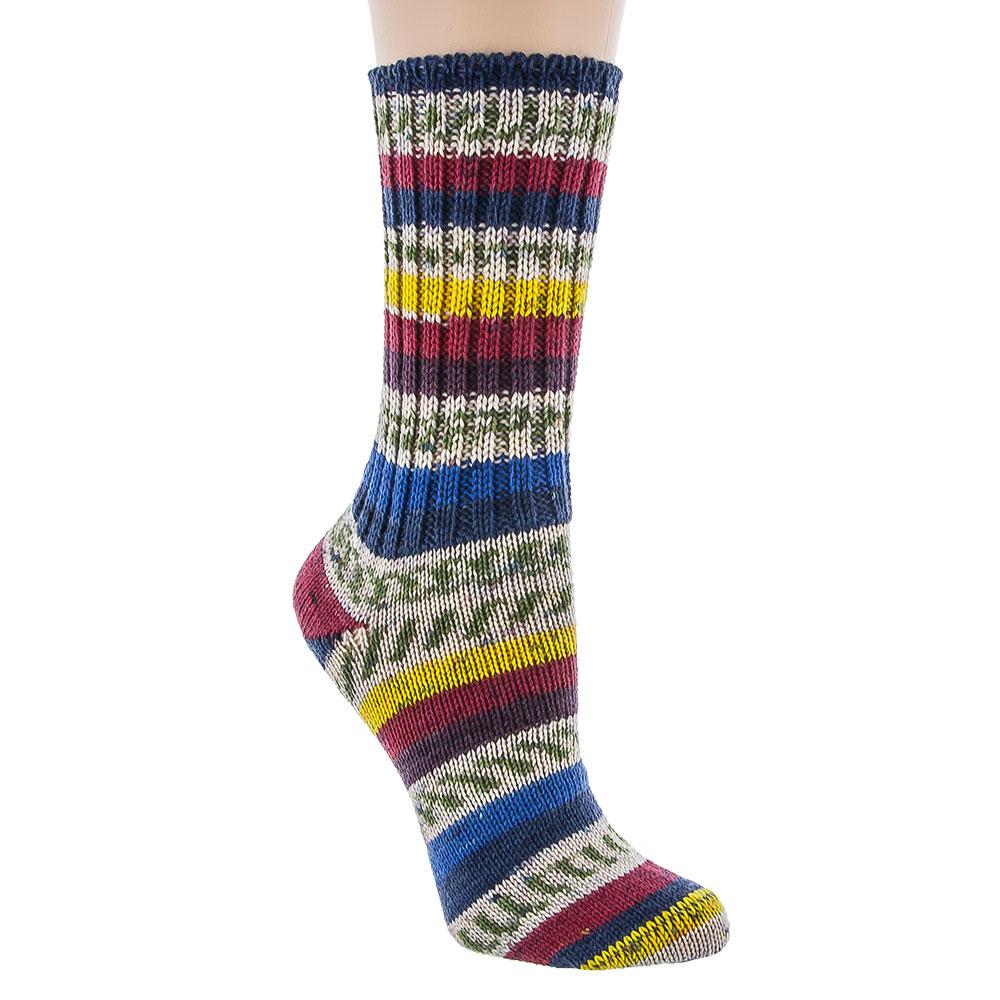 Ladies Delightful Tri Color Pattern Designer Irish Wool Country Socks Designer Socks - Tophatter Daily Deals