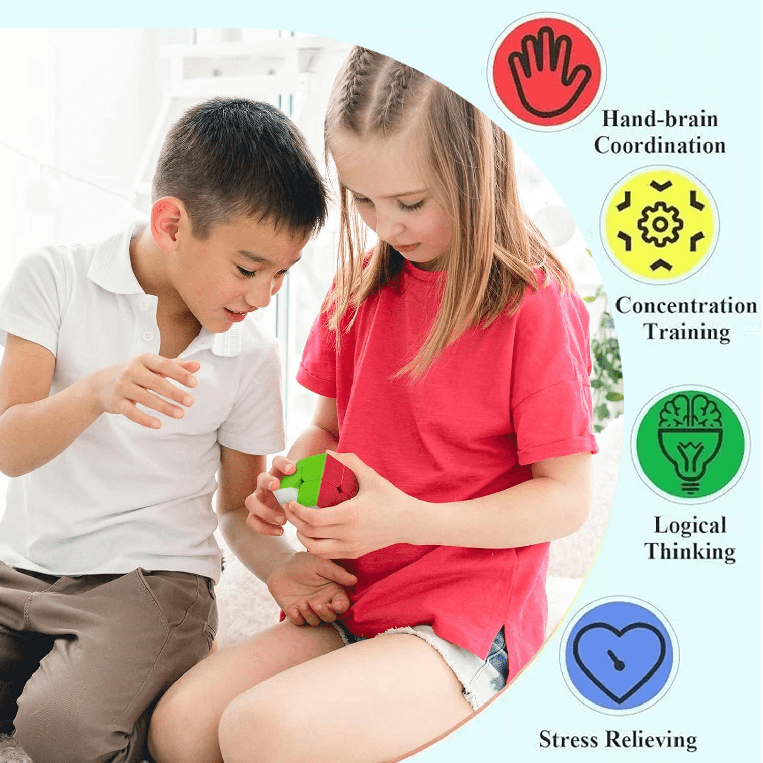 Magic Rubik's Cube - 2x2x2 Speed Cube Fast Smooth Turning Solid Durable & Stickerless Sports Toys - Tophatter Daily Deals