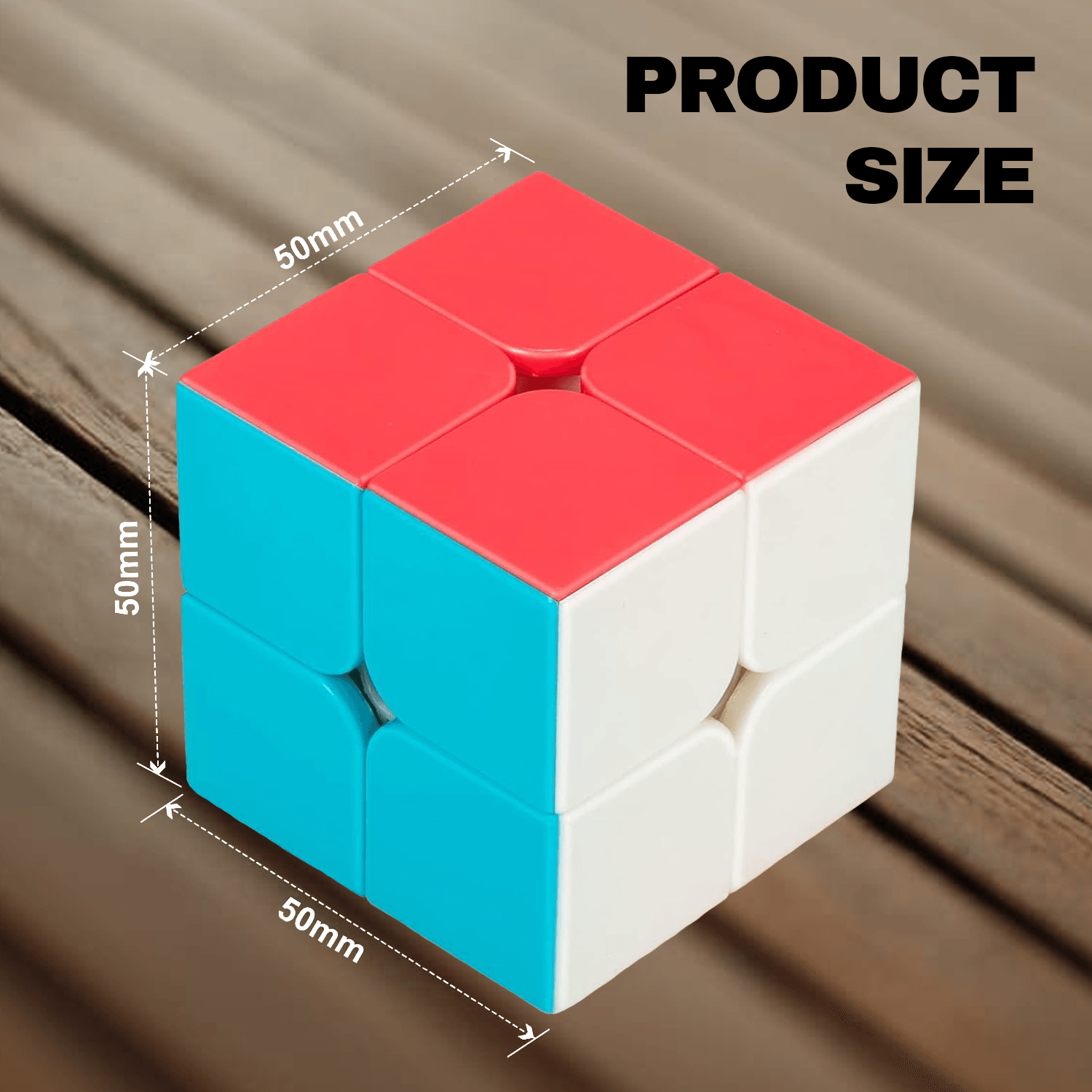 Magic Rubik's Cube - 2x2x2 Speed Cube Fast Smooth Turning Solid Durable & Stickerless Sports Toys - Tophatter Daily Deals