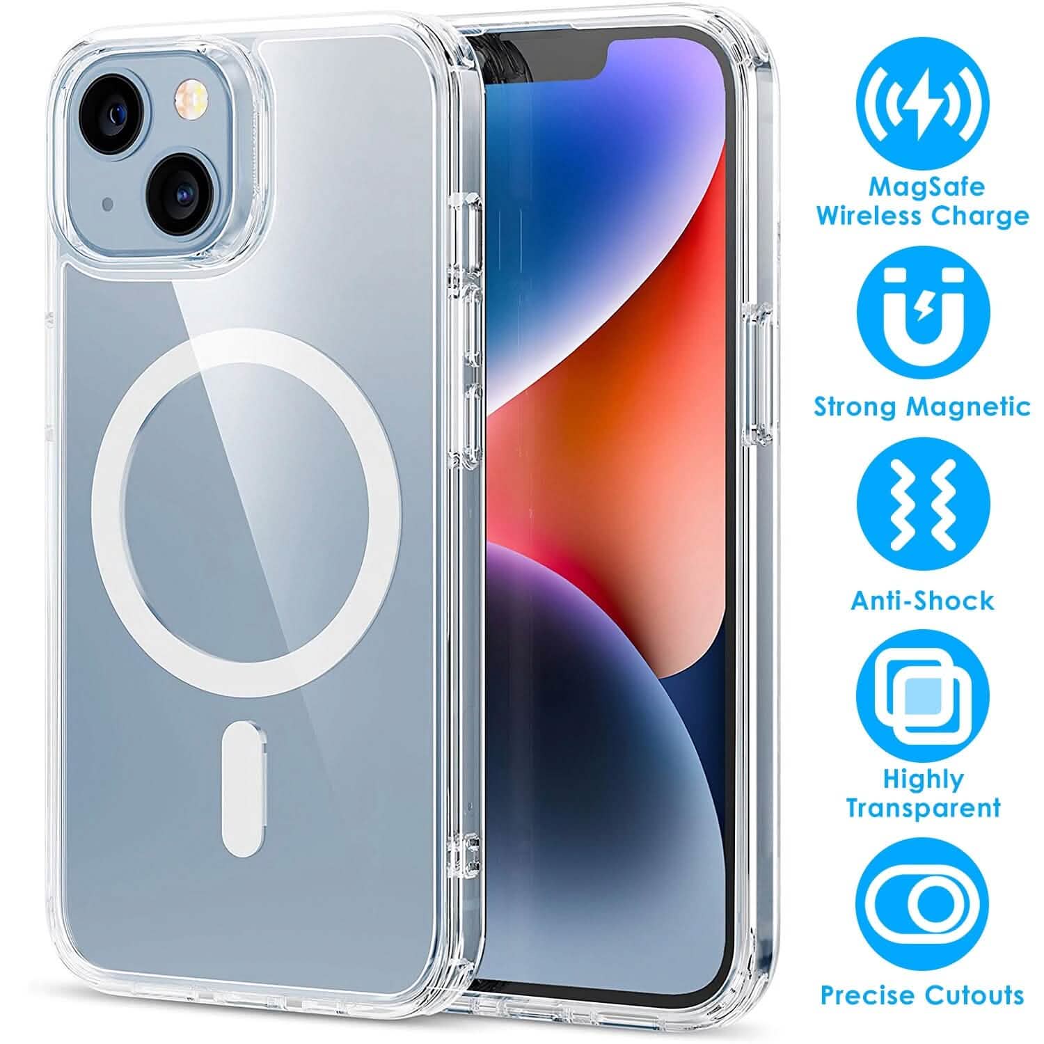 Magnetic Clear Phone Case Shockproof Transparent Phone Cover Mobile Accessories - Tophatter Daily Deals