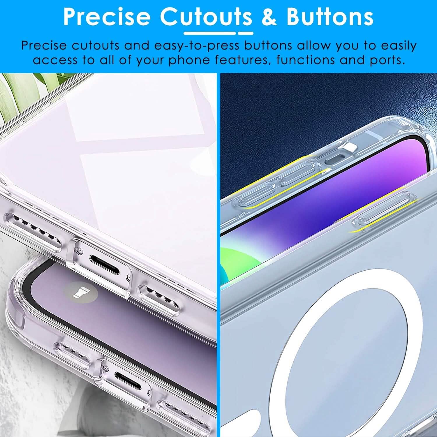Magnetic Clear Phone Case Shockproof Transparent Phone Cover Mobile Accessories - Tophatter Daily Deals