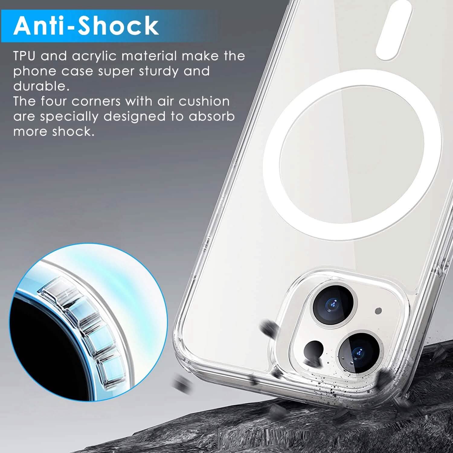 Magnetic Clear Phone Case Shockproof Transparent Phone Cover Mobile Accessories - Tophatter Daily Deals