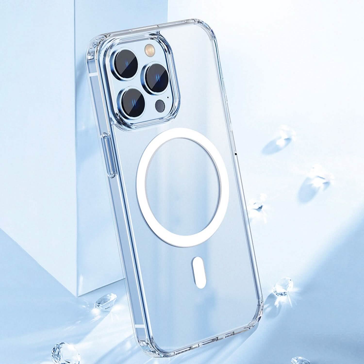 Magnetic Clear Phone Case Shockproof Transparent Phone Cover Mobile Accessories - Tophatter Daily Deals