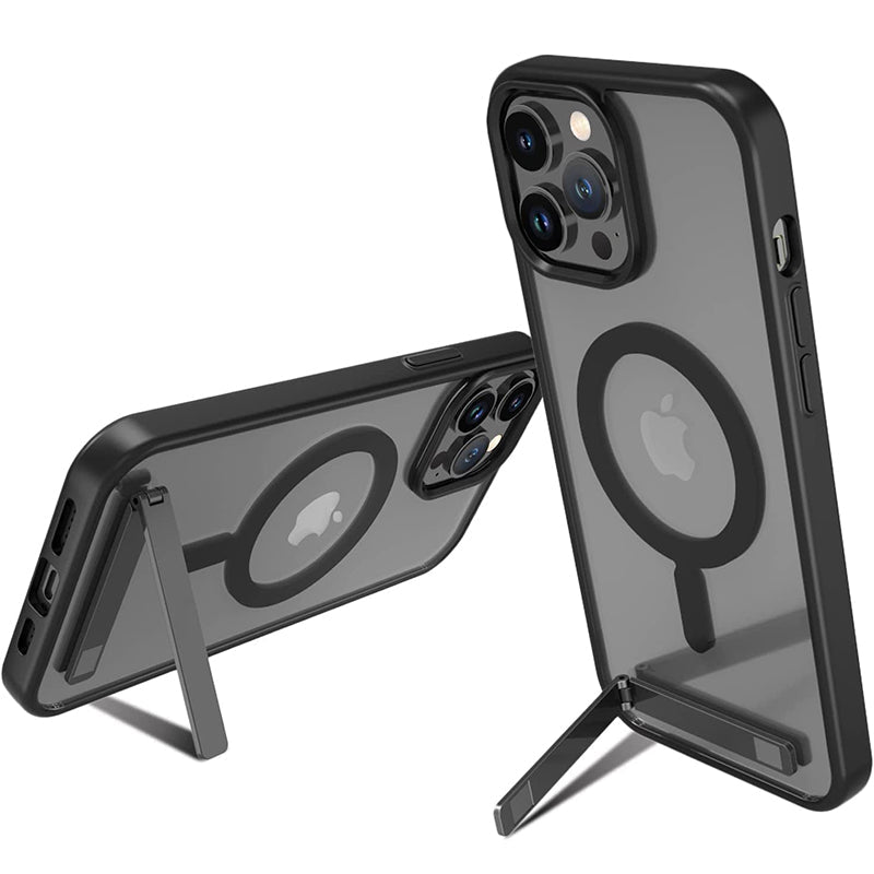 Magnetic Mobile Phone Case With Stand For iPhone Black iPhone Cases - Tophatter Daily Deals