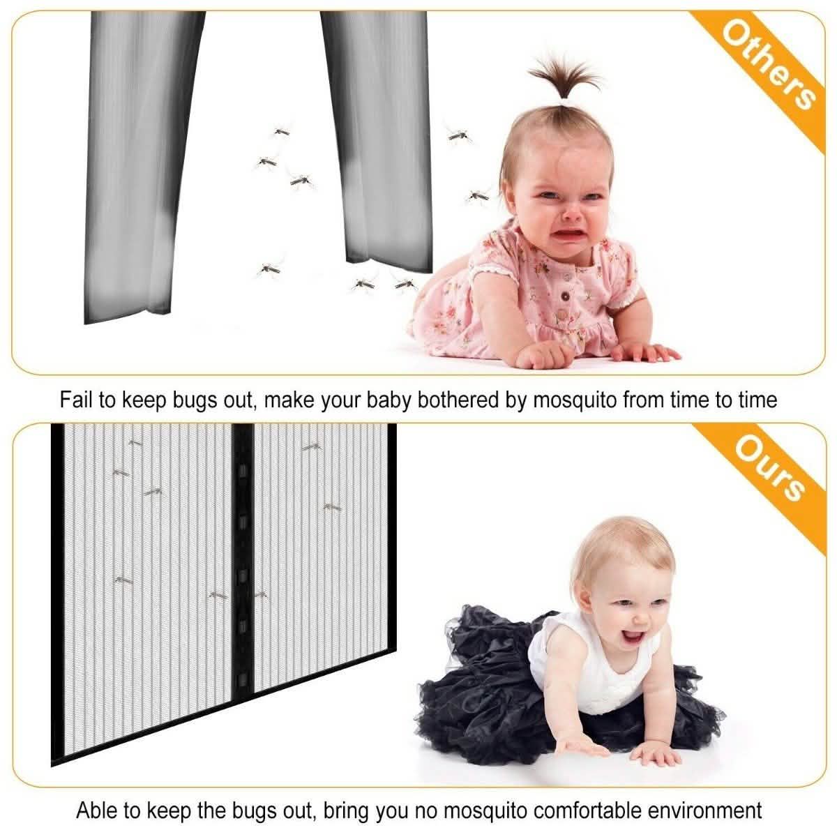 Magnetic Screen Door Hand-Free Mosquito Screen Door Net Pest Control - Tophatter Daily Deals