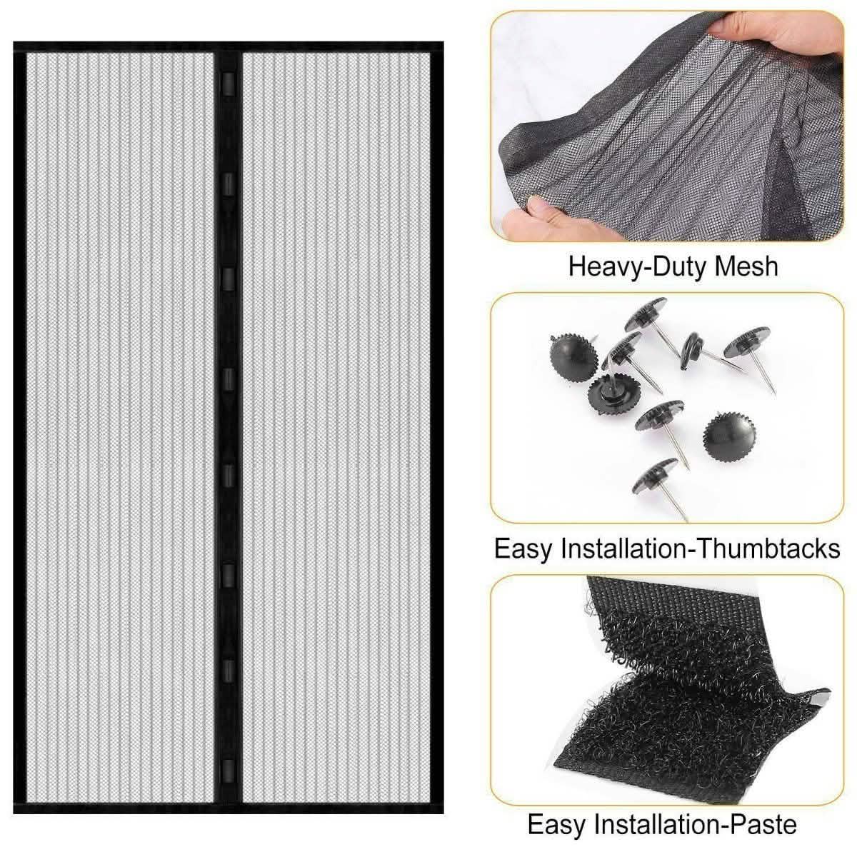 Magnetic Screen Door Hand-Free Mosquito Screen Door Net Pest Control - Tophatter Daily Deals