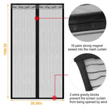 Magnetic Screen Door Hands-free Fly Mesh Door Curtain Pest Control - Tophatter Daily Deals