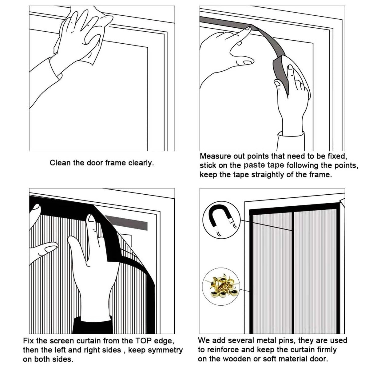 Magnetic Screen Door Hands-free Fly Mesh Door Curtain Pest Control - Tophatter Daily Deals