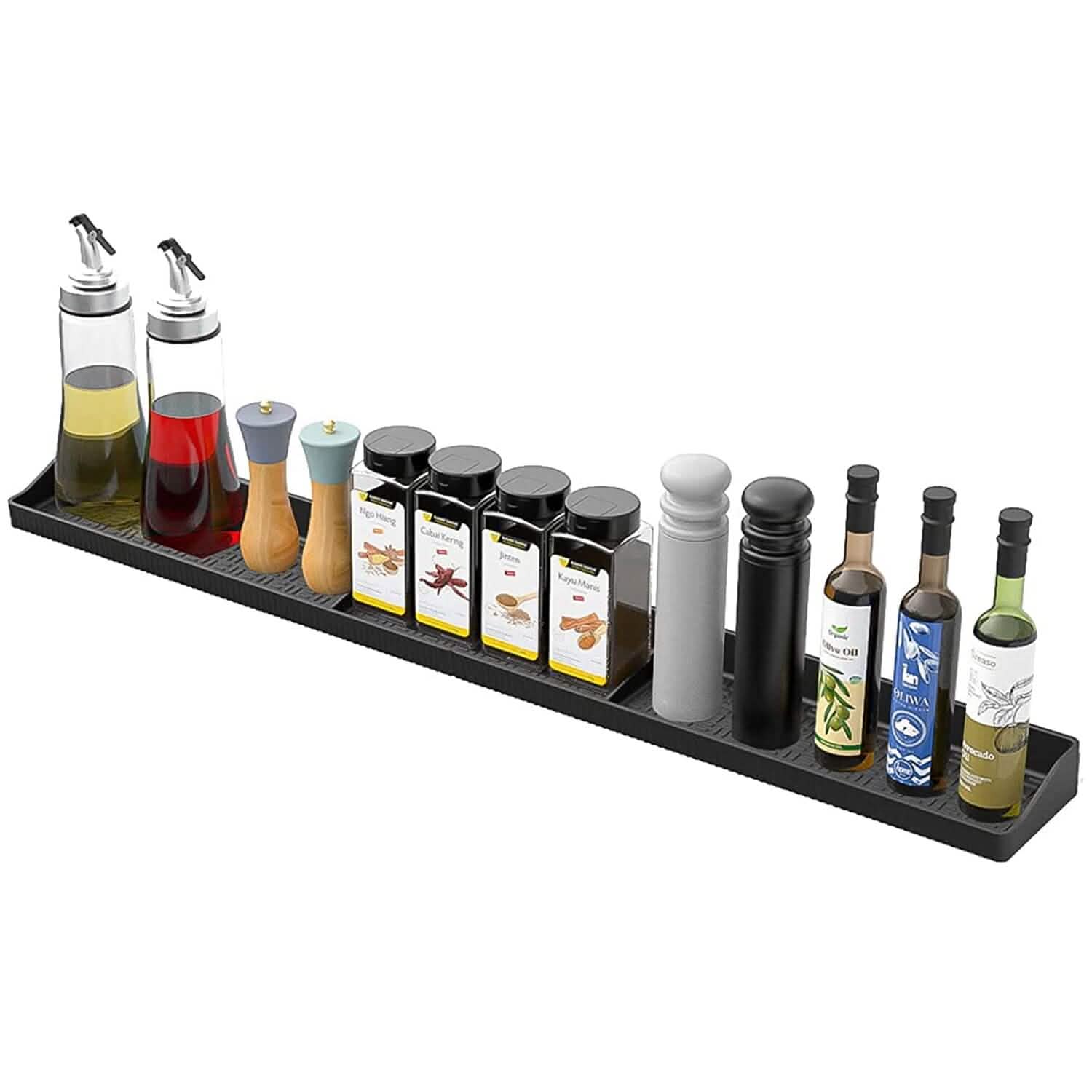 Magnetic Stove Top Shelf Silicone Non-Slip Organizer Kitchen Storage - Tophatter Daily Deals