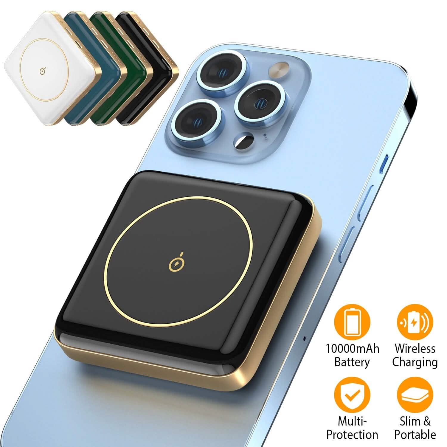 Magnetic Wireless Power Bank 10000mAh Magnetic Portable Charger Magsafe Mobile Accessories - Tophatter Daily Deals