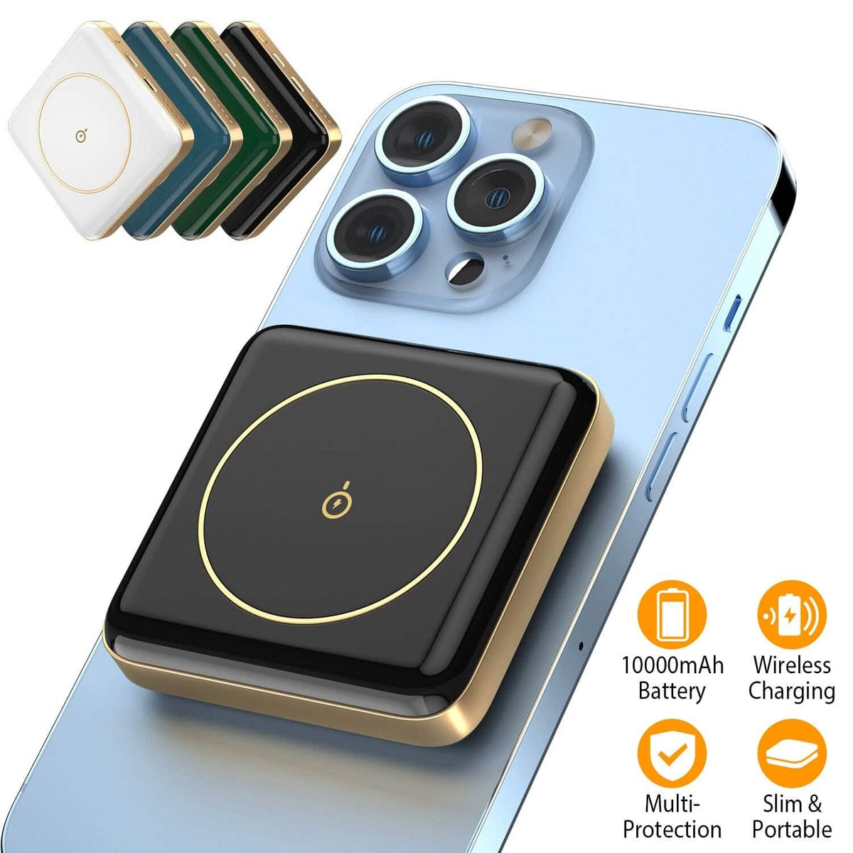 Magnetic Wireless Power Bank 10000mAh Magnetic Portable Charger Magsafe Mobile Accessories - Tophatter Daily Deals