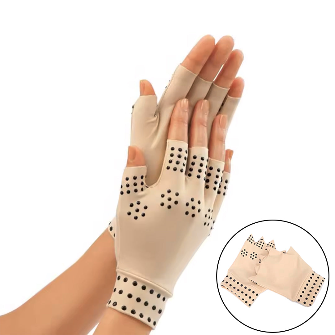 Magnetic Arthritis Gloves – Compression Gloves for Hand & Wrist Support for Pain Relief (Pair) Gloves - Tophatter Daily Deals