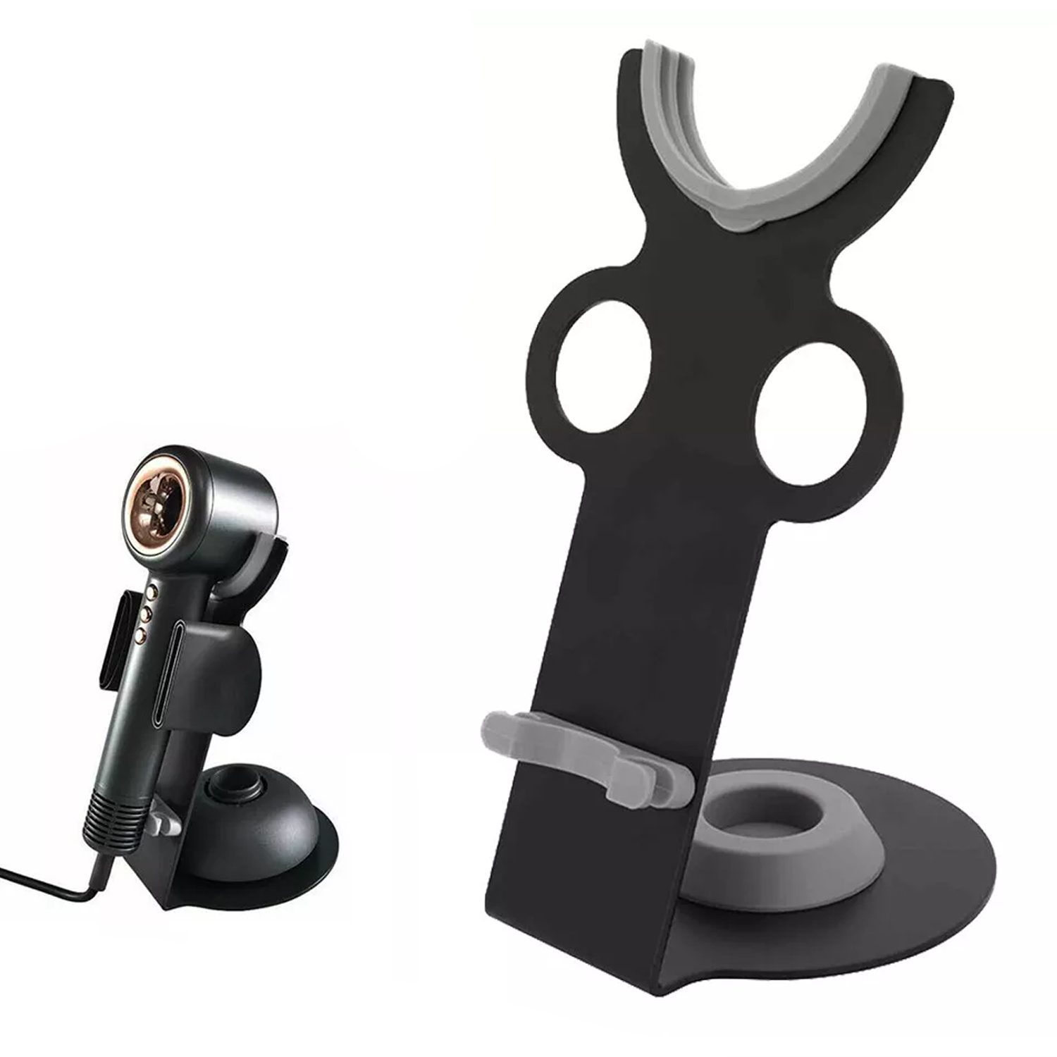 Hair Dryer Stand – Magnetic Hands-Free Holder for Easy Drying & Styling Hair Care - Tophatter Daily Deals