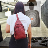 Taylor Leather Conceal Carry Sling Backpack Purse Handgun Purses - Tophatter Daily Deals