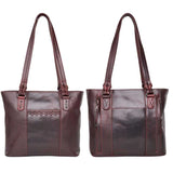 Peyton Leather Concealed Carry Tote EDC Handbag Handgun Purses - Tophatter Daily Deals