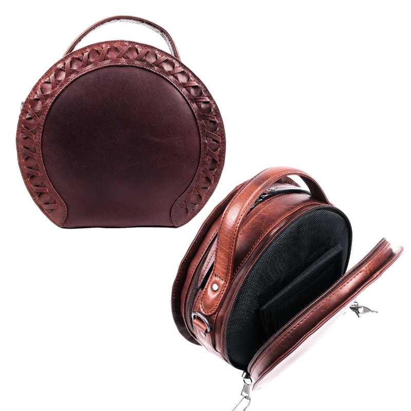 Oaklee Leather Concealed Carry Crossbody Purse Mahogany Handgun Purses - Tophatter Daily Deals