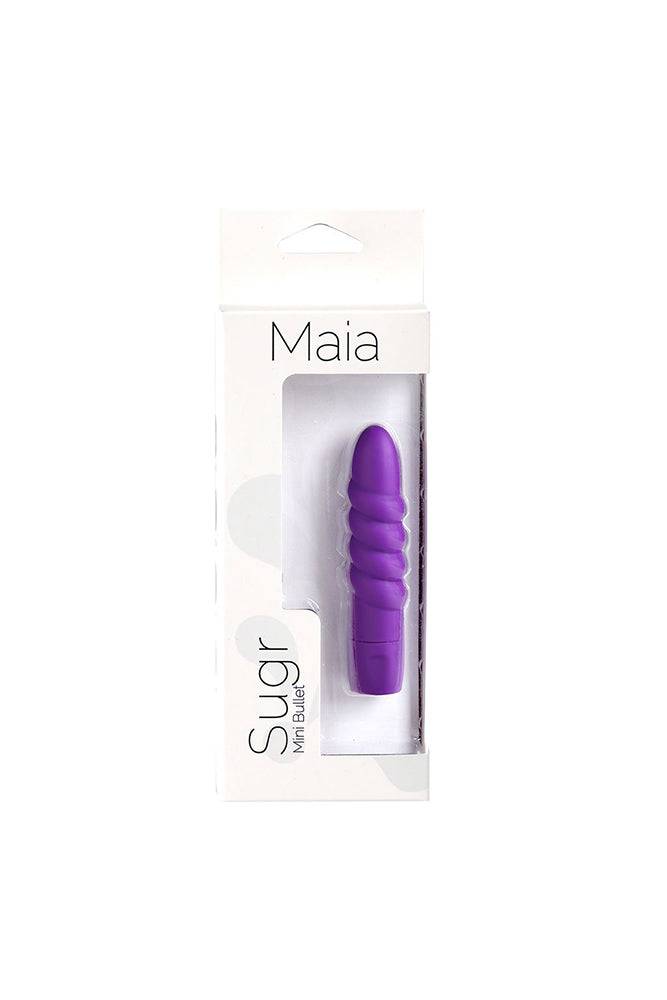 Maia Toys - Sugr Ribbed Mini Bullet - Purple Sex Toy - Tophatter Daily Deals