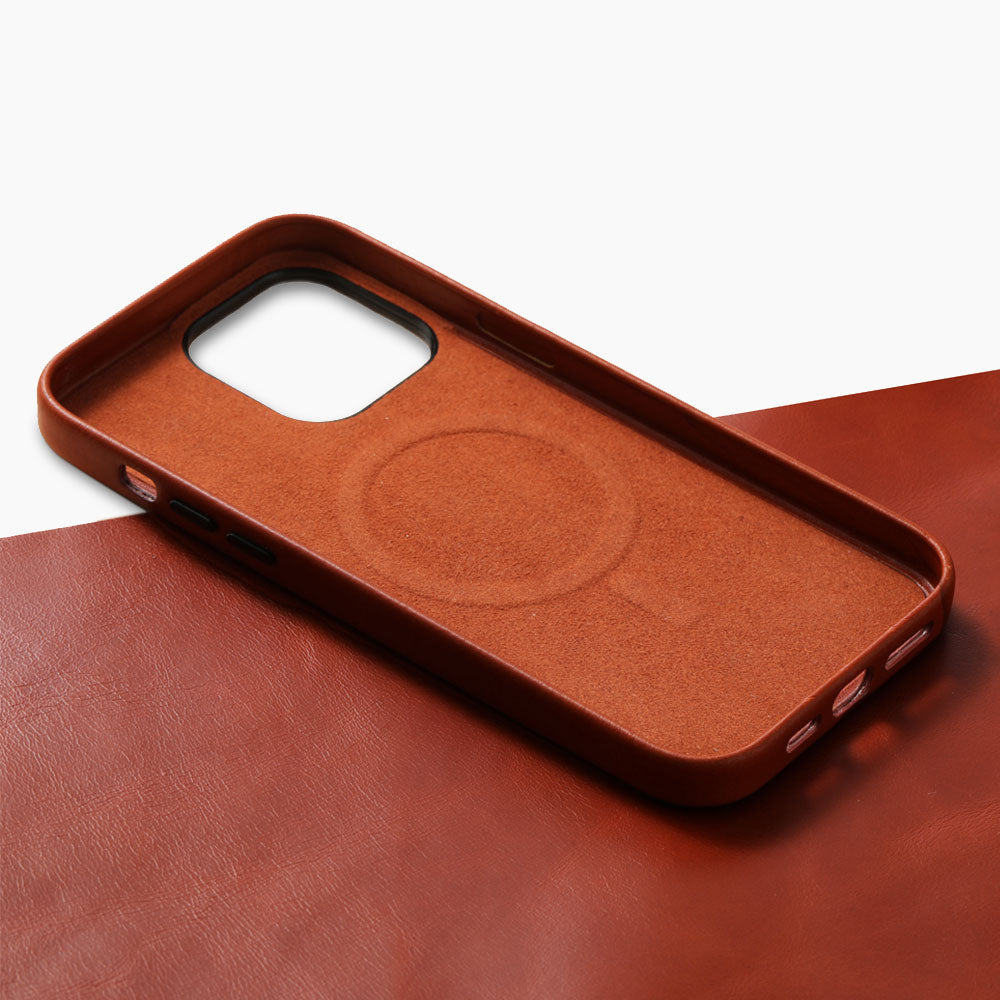 Leather IPhone 15 Case Premium Slim Protective Cover - Tophatter Daily Deals
