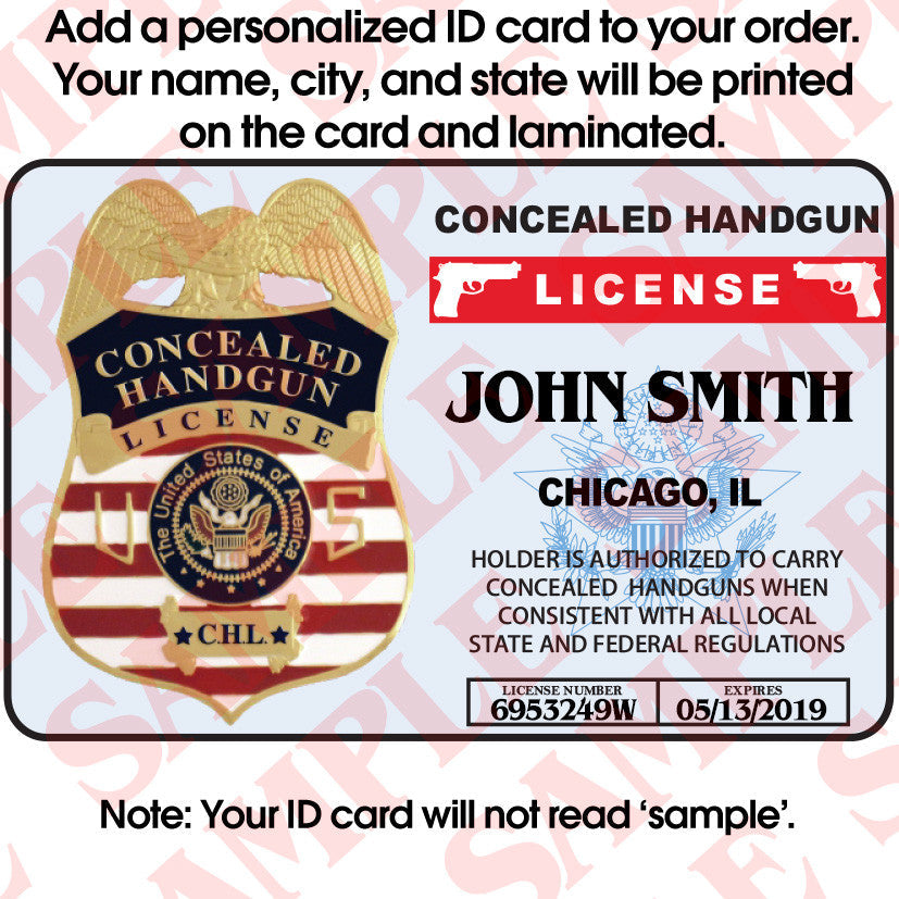 MX - Concealed Handgun License Badge - Tophatter's Weapons'N'Deals Badges - Tophatter Daily Deals