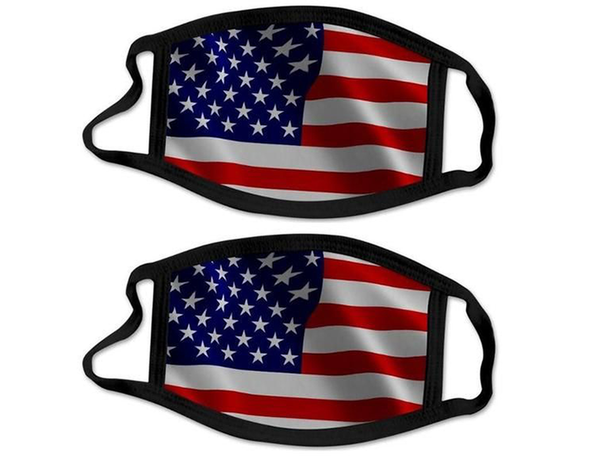 4-Pack Washable/Reusable USA Flag Mask Health & Wellness - Tophatter Daily Deals