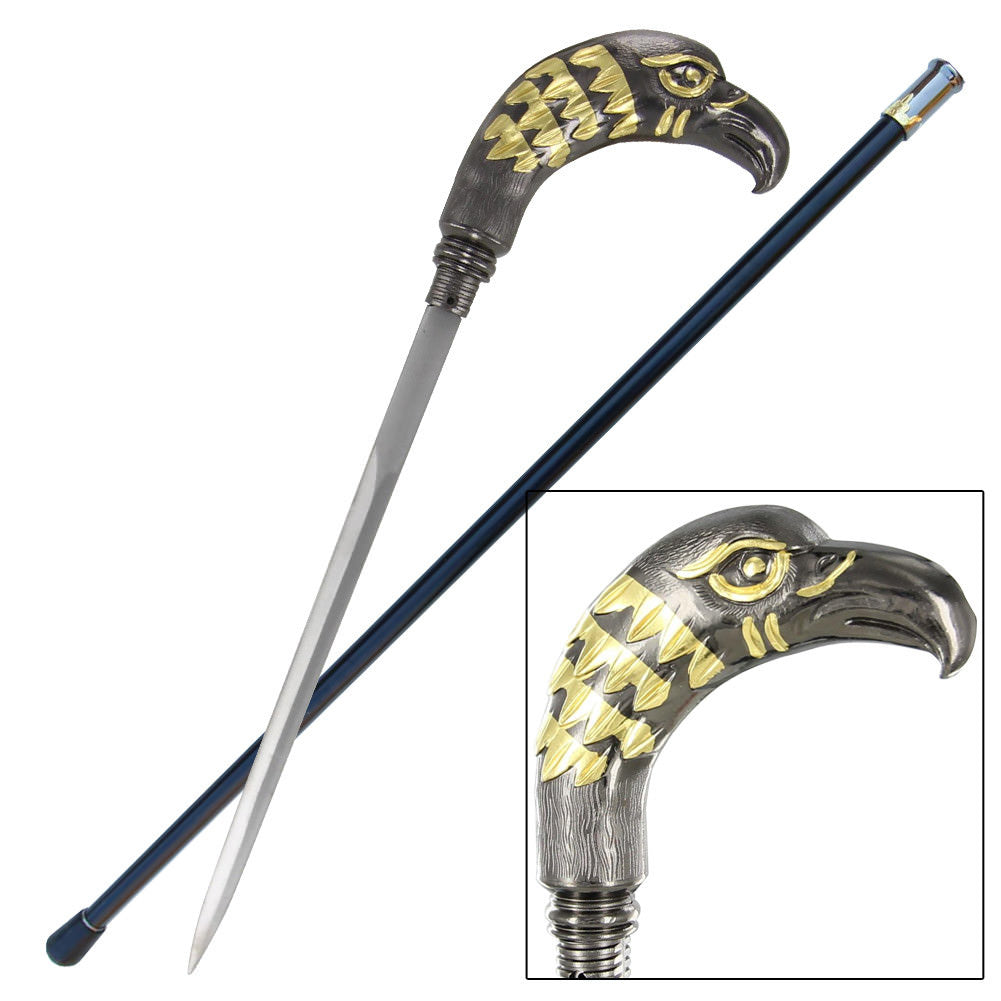Eagle Tribute Golden Custom Sword Cane - TOPHATTER'S ARMORY DEALS Collectible Weapons - Tophatter Daily Deals