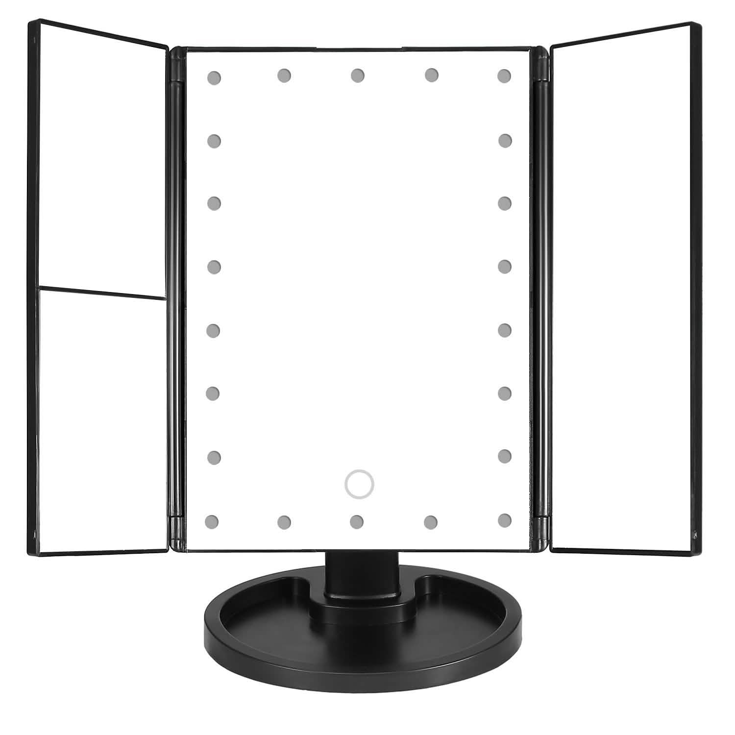 Make Up Mirror with 22 LED Lights Black Beauty & Personal Care - Tophatter Daily Deals