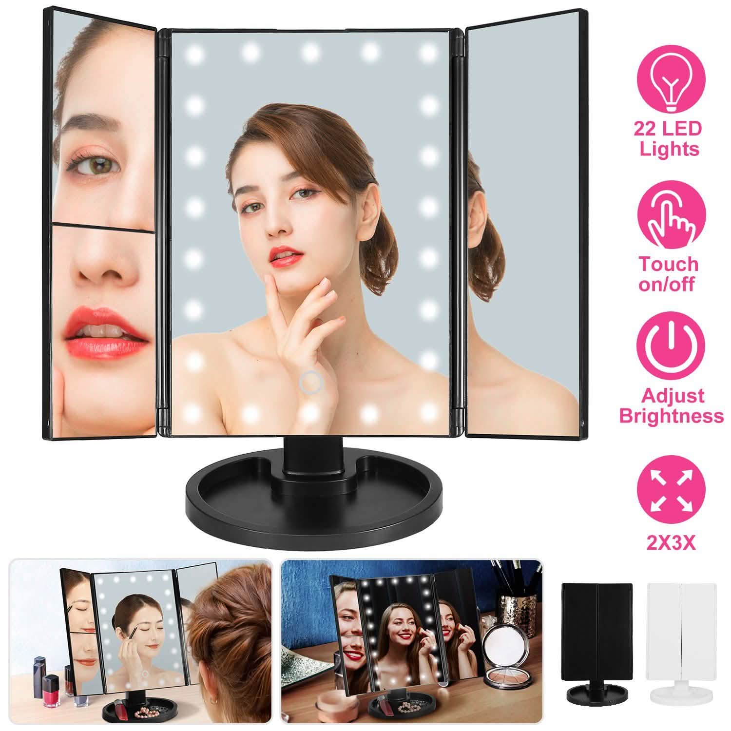 Make Up Mirror with 22 LED Lights Beauty & Personal Care - Tophatter Daily Deals