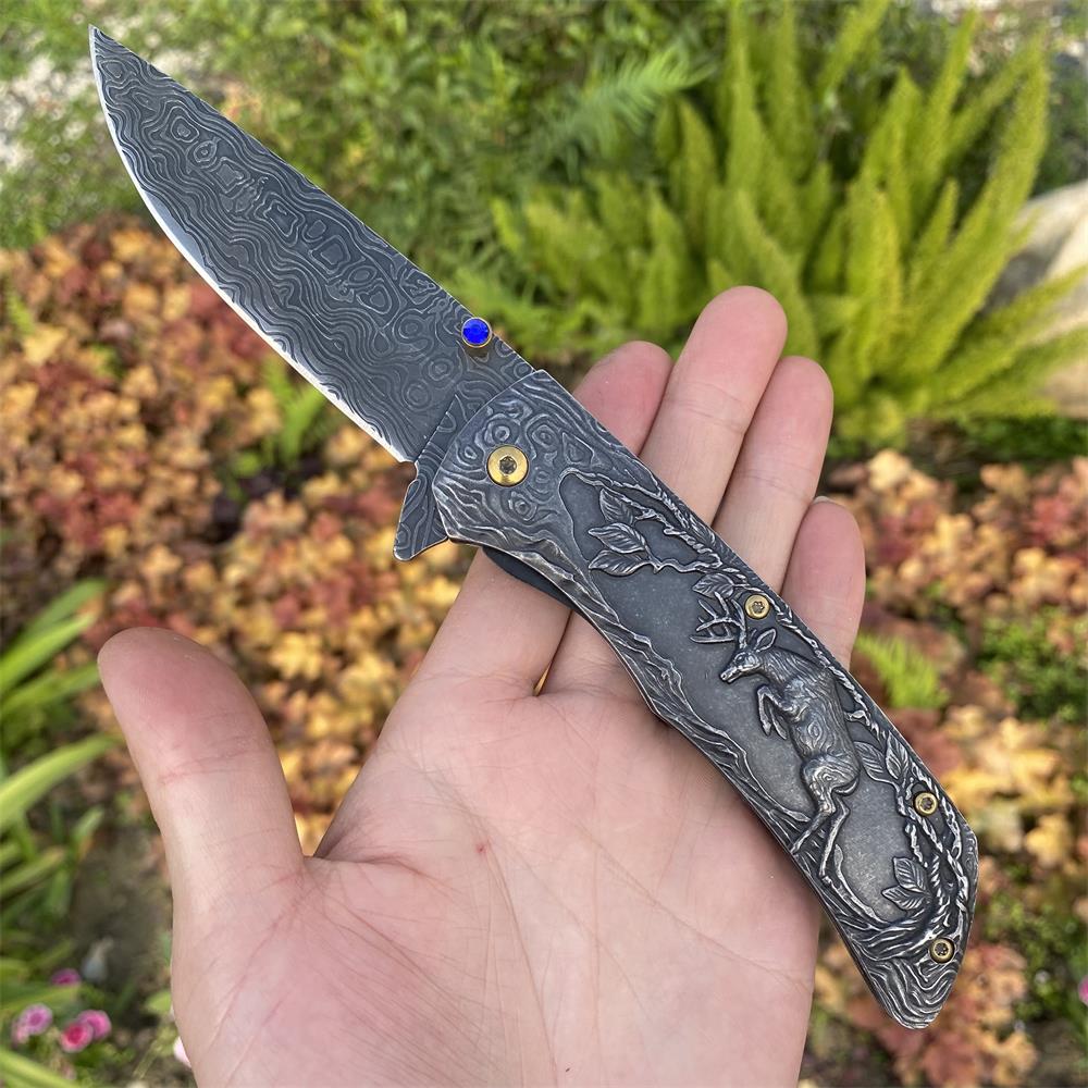 3D Sculpture Reindeer Folding Knife - Tophatter Daily Deals