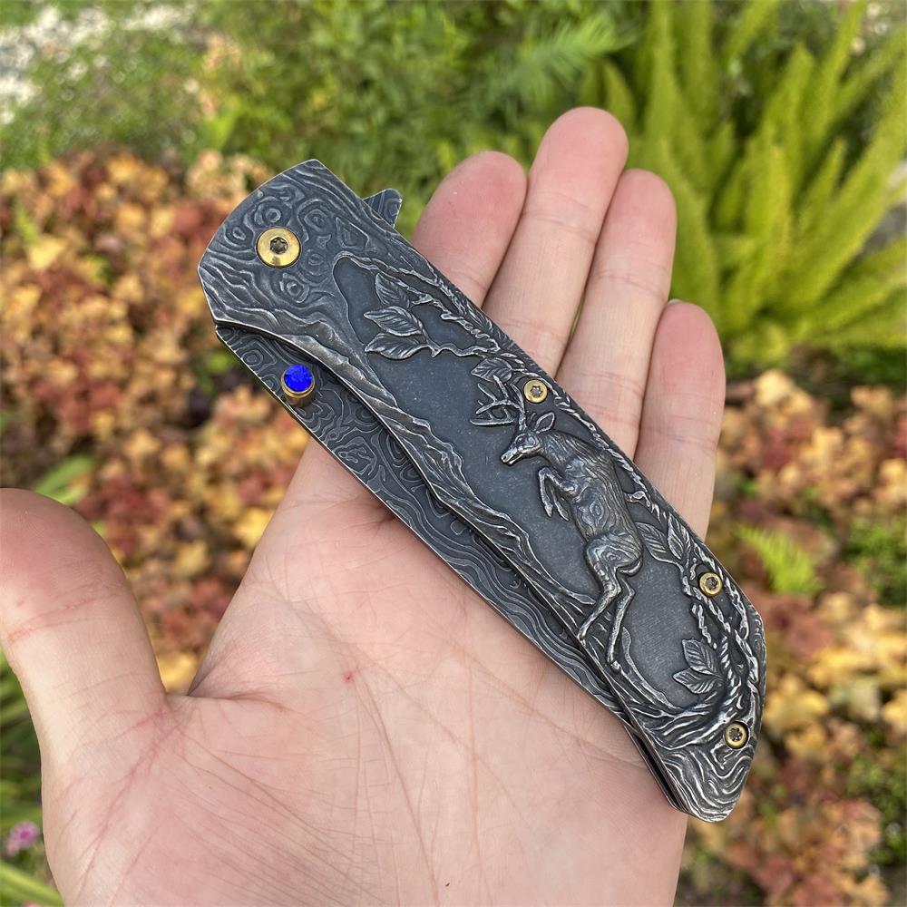 3D Sculpture Reindeer Folding Knife - Tophatter Daily Deals