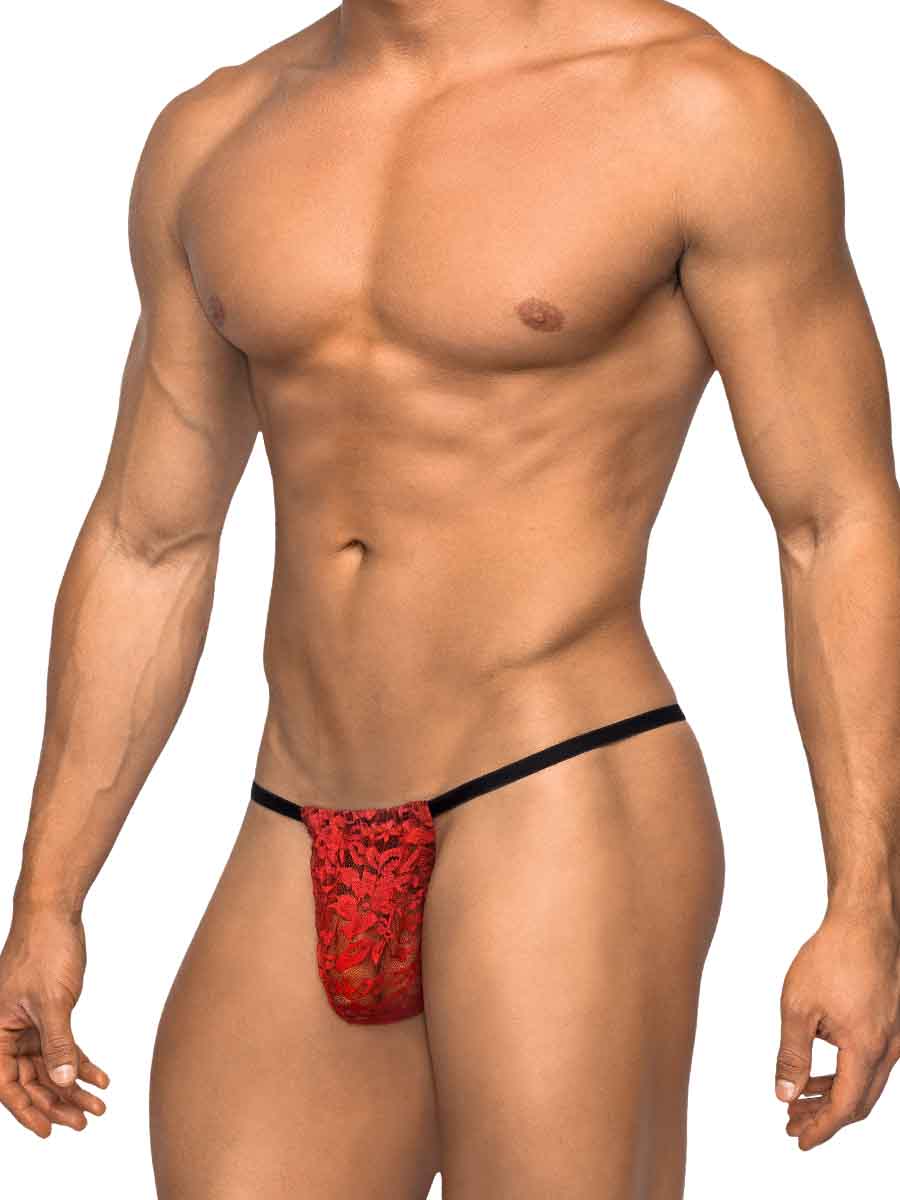 Stretch Lace Posing Strap Red Thongs & G-Strings - Tophatter Daily Deals
