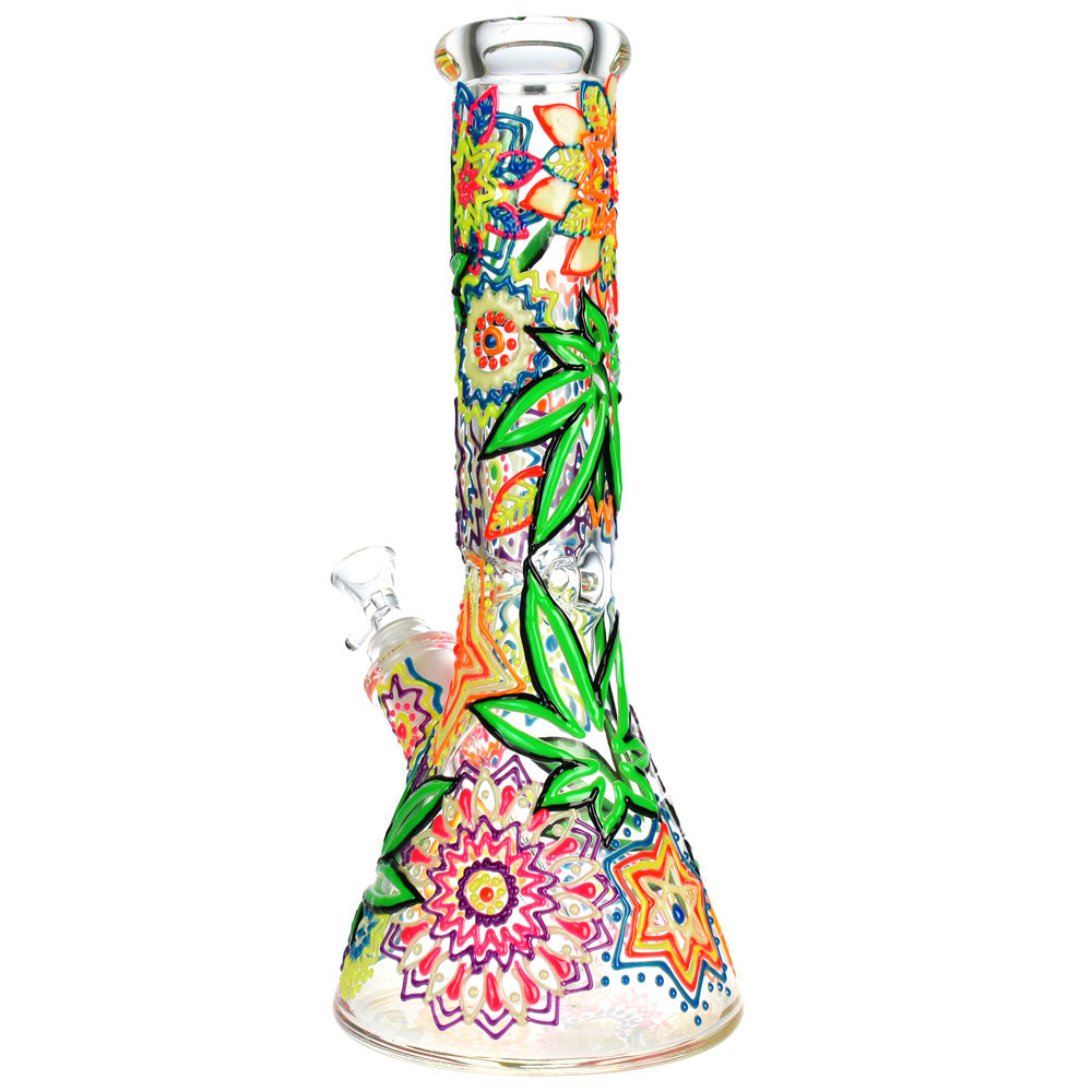 Mandala Pot Leaf Beaker Bong Bongs - Tophatter Daily Deals