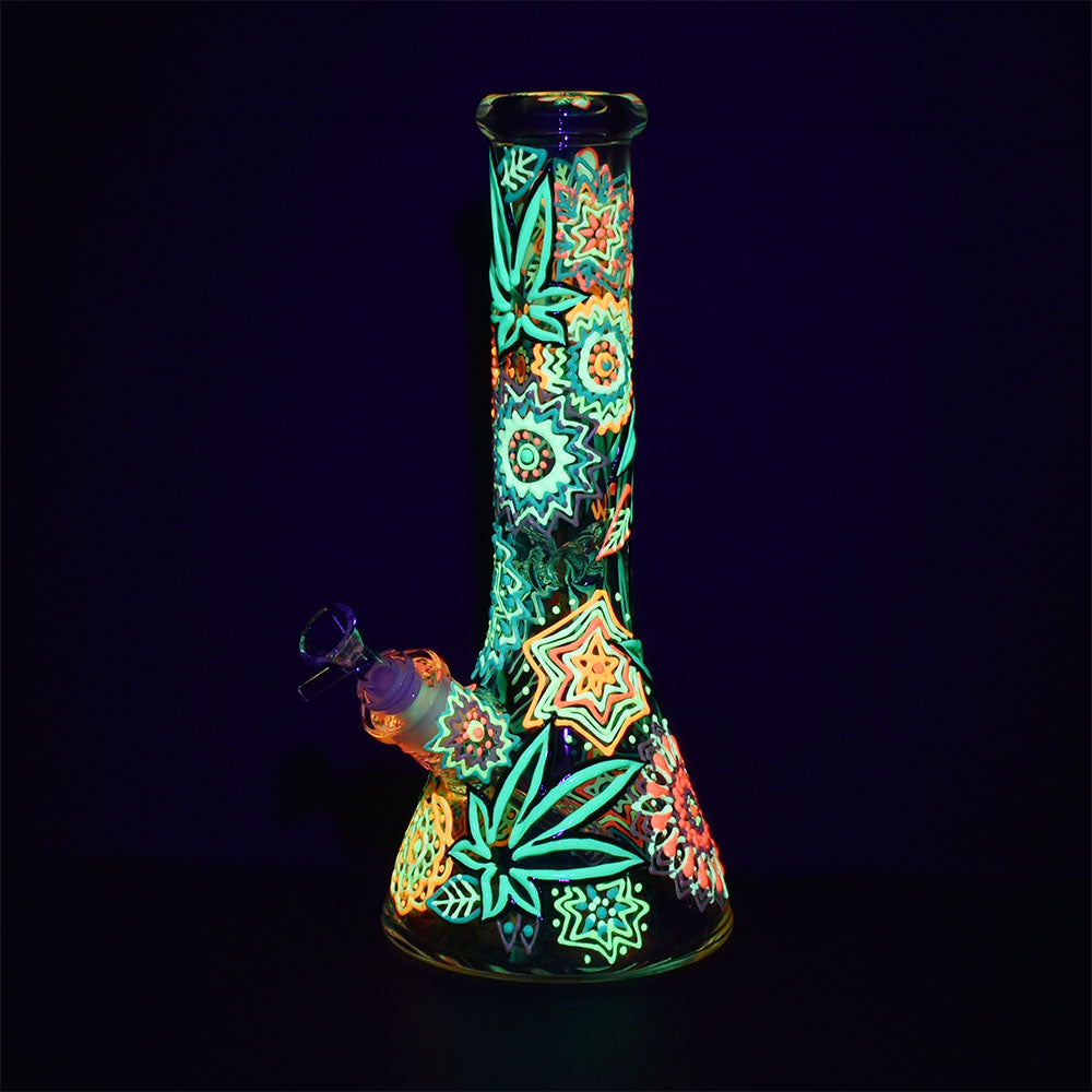Mandala Pot Leaf Beaker Bong Bongs - Tophatter Daily Deals