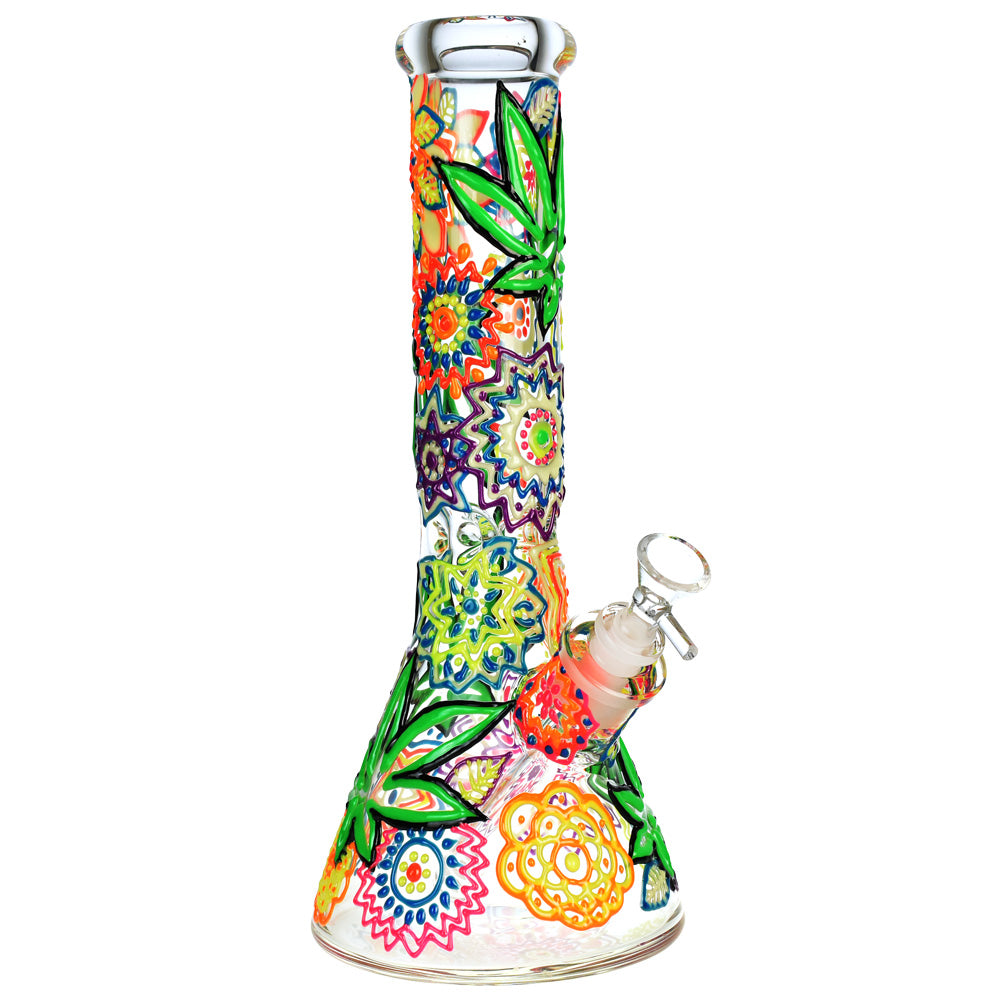 Mandala Pot Leaf Beaker Bong Bongs - Tophatter Daily Deals