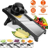 Mandoline Stainless Steel Food Slicer with 5 Adjustable Blades Kitchen Tools & Gadgets - Tophatter Daily Deals
