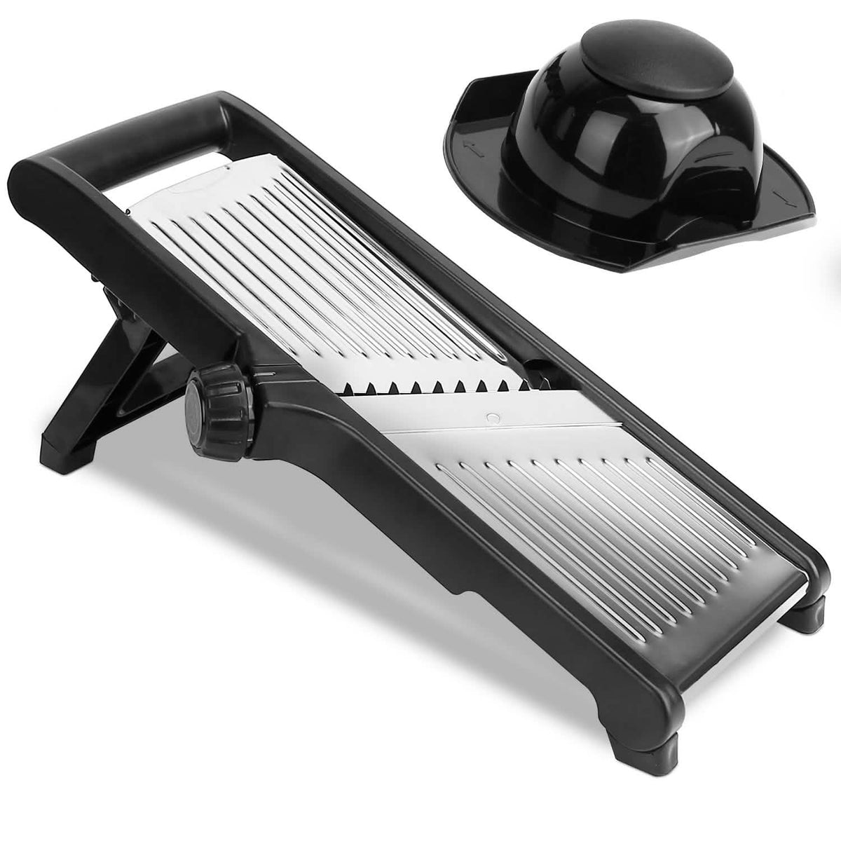 Mandoline Stainless Steel Food Slicer with 5 Adjustable Blades Kitchen Tools & Gadgets - Tophatter Daily Deals