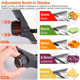 Mandoline Stainless Steel Food Slicer with 5 Adjustable Blades Kitchen Tools & Gadgets - Tophatter Daily Deals