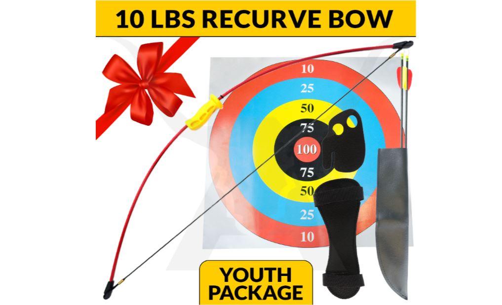 MANKUNG 8 LBS RECURVE BOW SET - RB009 - Tophatter's Army Deals ARCHERY - Tophatter Daily Deals