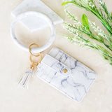 Key Ring Wallet Bracelet Gray Marble Handbags & Wallets - Tophatter Daily Deals