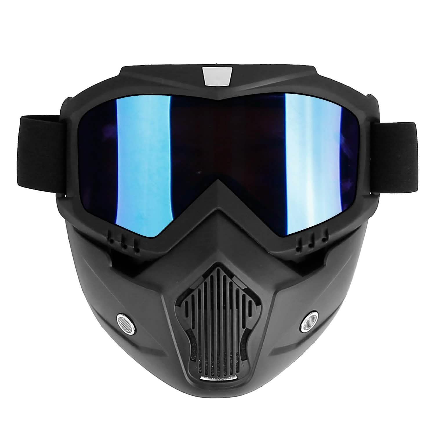 Mask Riding Goggle with Adjustable Non-slip Trip Mouth Filter Multicolor Outdoor Recreation - Tophatter Daily Deals