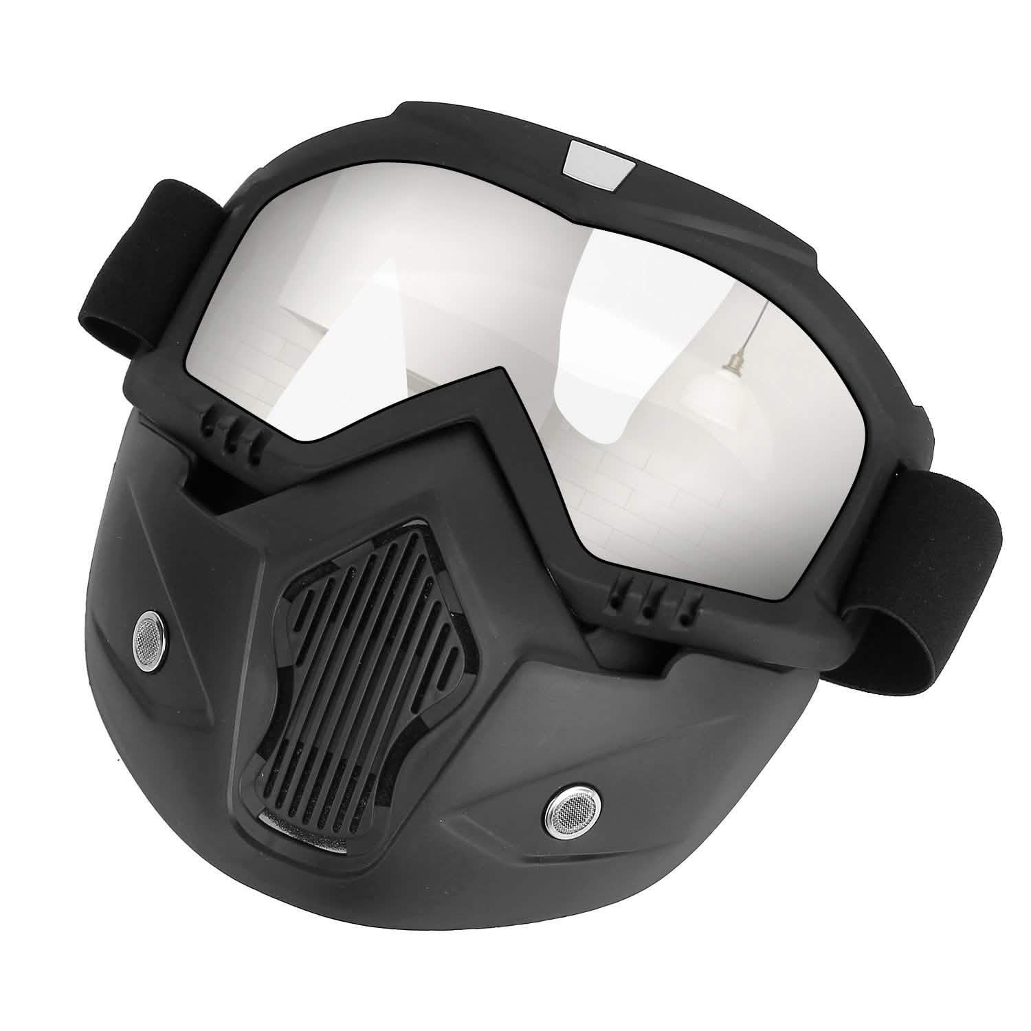 Mask Riding Goggle with Adjustable Non-slip Trip Mouth Filter Outdoor Recreation - Tophatter Daily Deals