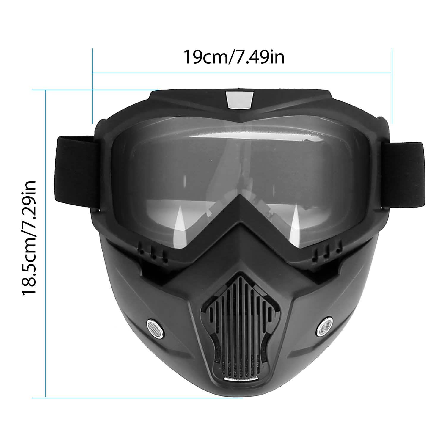 Mask Riding Goggle with Adjustable Non-slip Trip Mouth Filter Outdoor Recreation - Tophatter Daily Deals