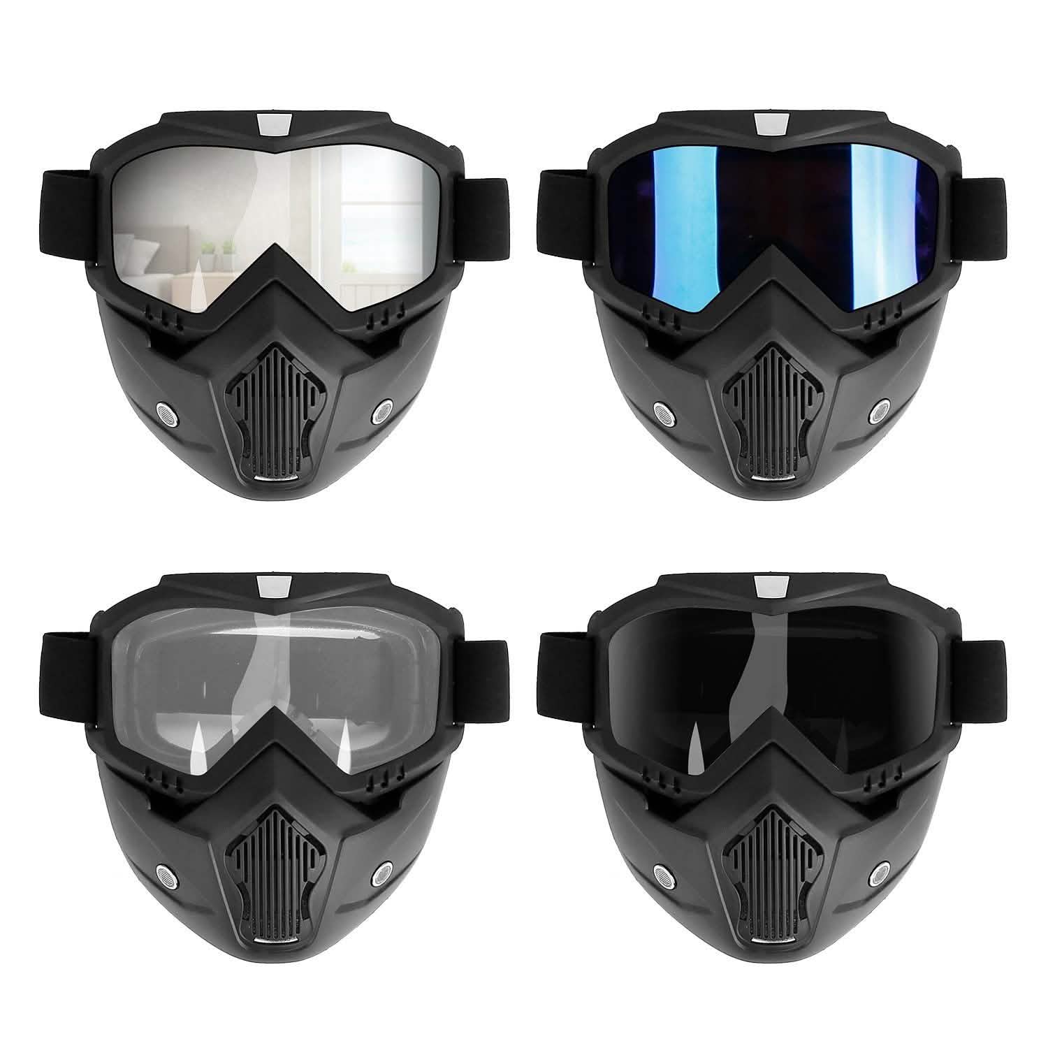 Mask Riding Goggle with Adjustable Non-slip Trip Mouth Filter Outdoor Recreation - Tophatter Daily Deals