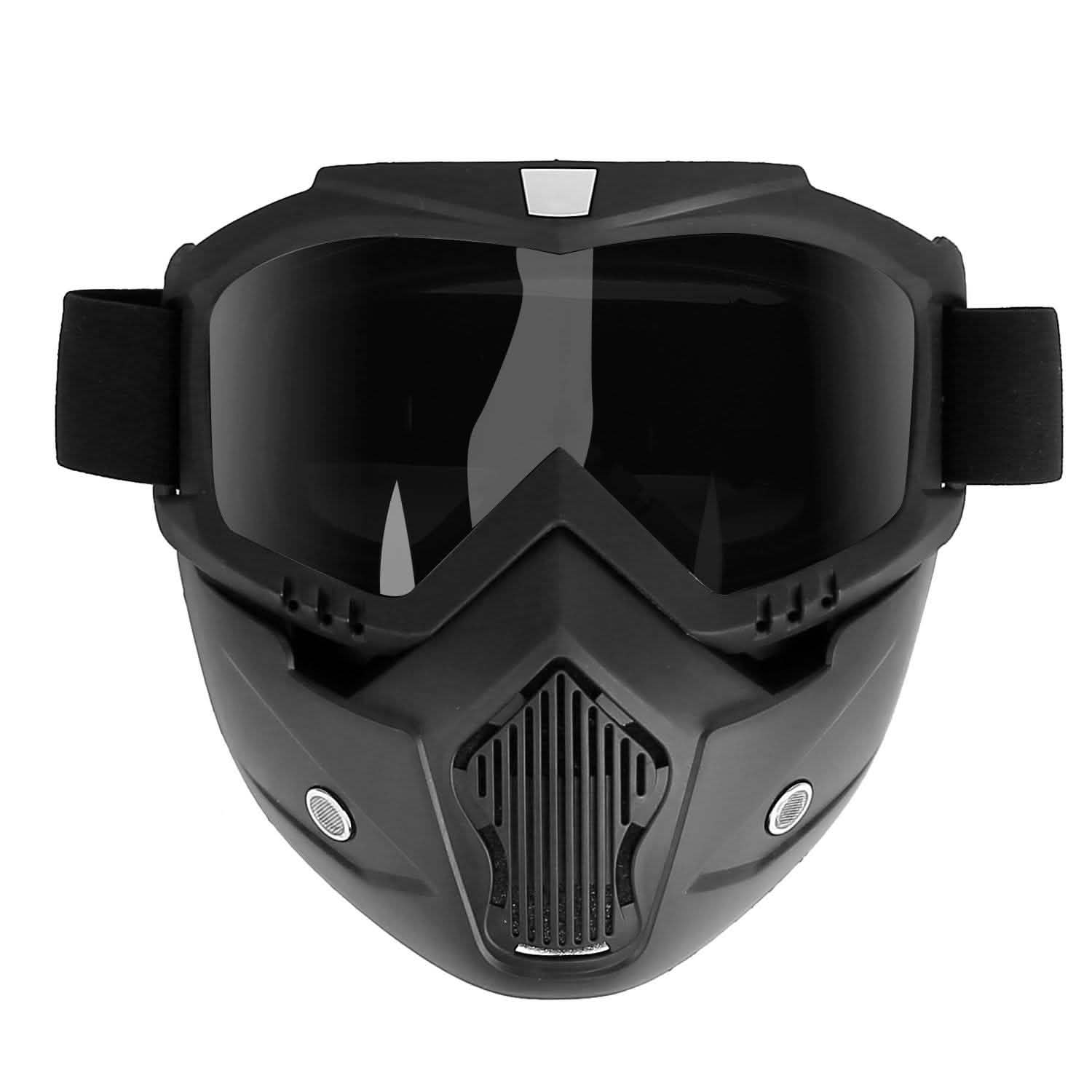 Mask Riding Goggle with Adjustable Non-slip Trip Mouth Filter Gray Outdoor Recreation - Tophatter Daily Deals