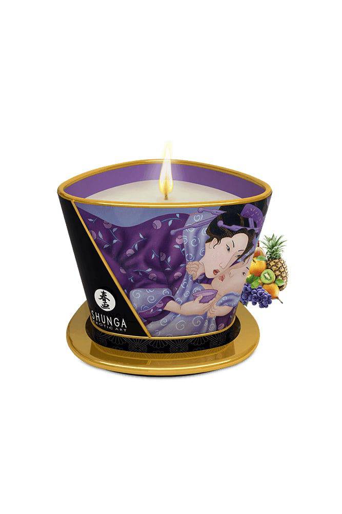 Shunga - Massage Oil Candle - 5oz - Assorted Exotics Fruit 5oz Liquid - Tophatter Daily Deals