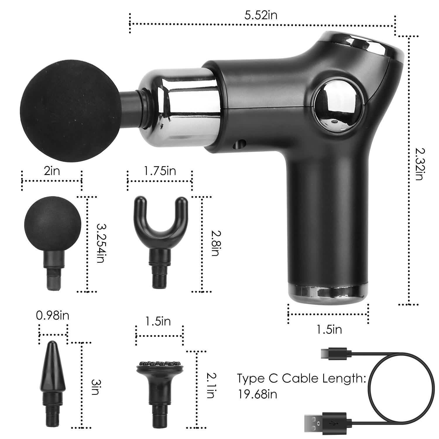 Massage Gun Deep Tissue Fascia Massager Health & Wellness - Tophatter Daily Deals