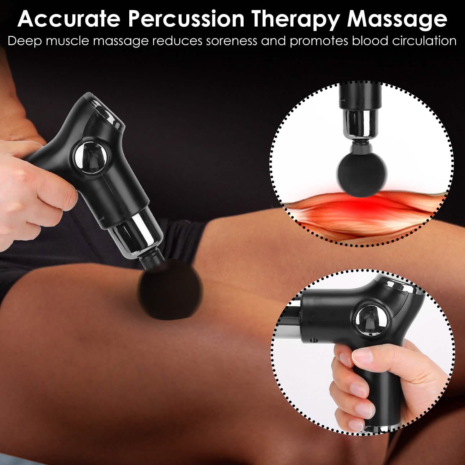 Massage Gun Deep Tissue Fascia Massager Health & Wellness - Tophatter Daily Deals