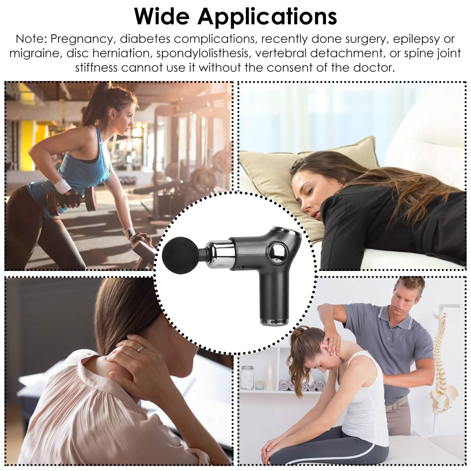 Massage Gun Deep Tissue Fascia Massager Health & Wellness - Tophatter Daily Deals