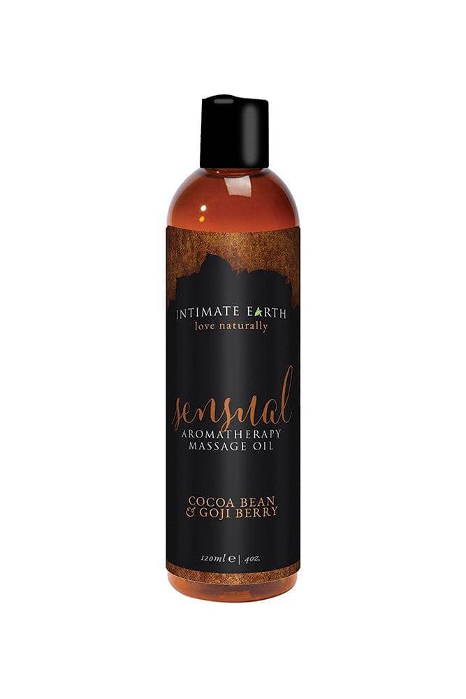 Intimate Earth - Aromatherapy Massage Oil - Sensual - Cocoa Bean & Goji Berry - 4oz Liquid - Tophatter Daily Deals