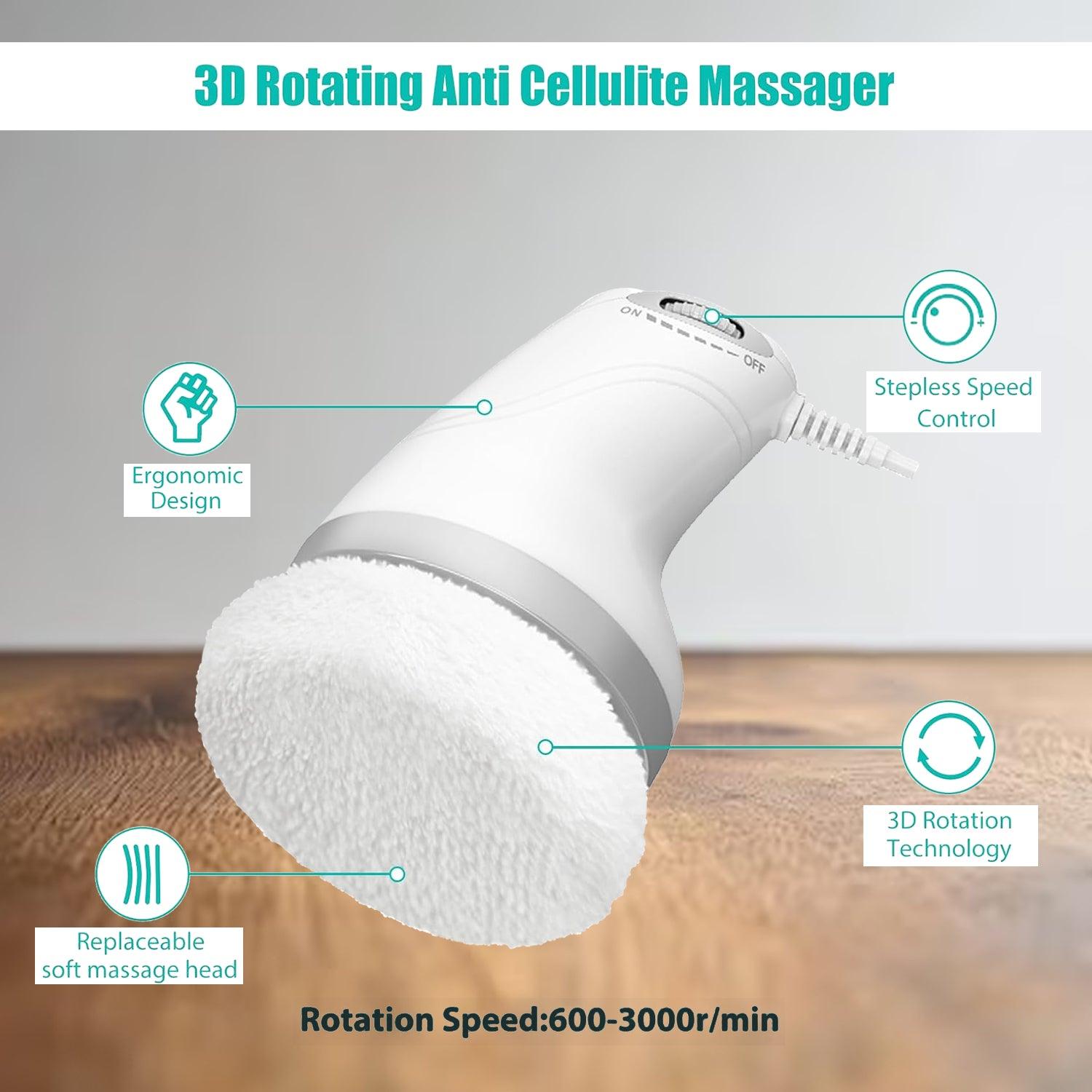Anti Cellulite Massager - Cellulite Remover With 3 Washable Pads Handheld Anti-cellulite Massager UK Health & Beauty - Tophatter Daily Deals